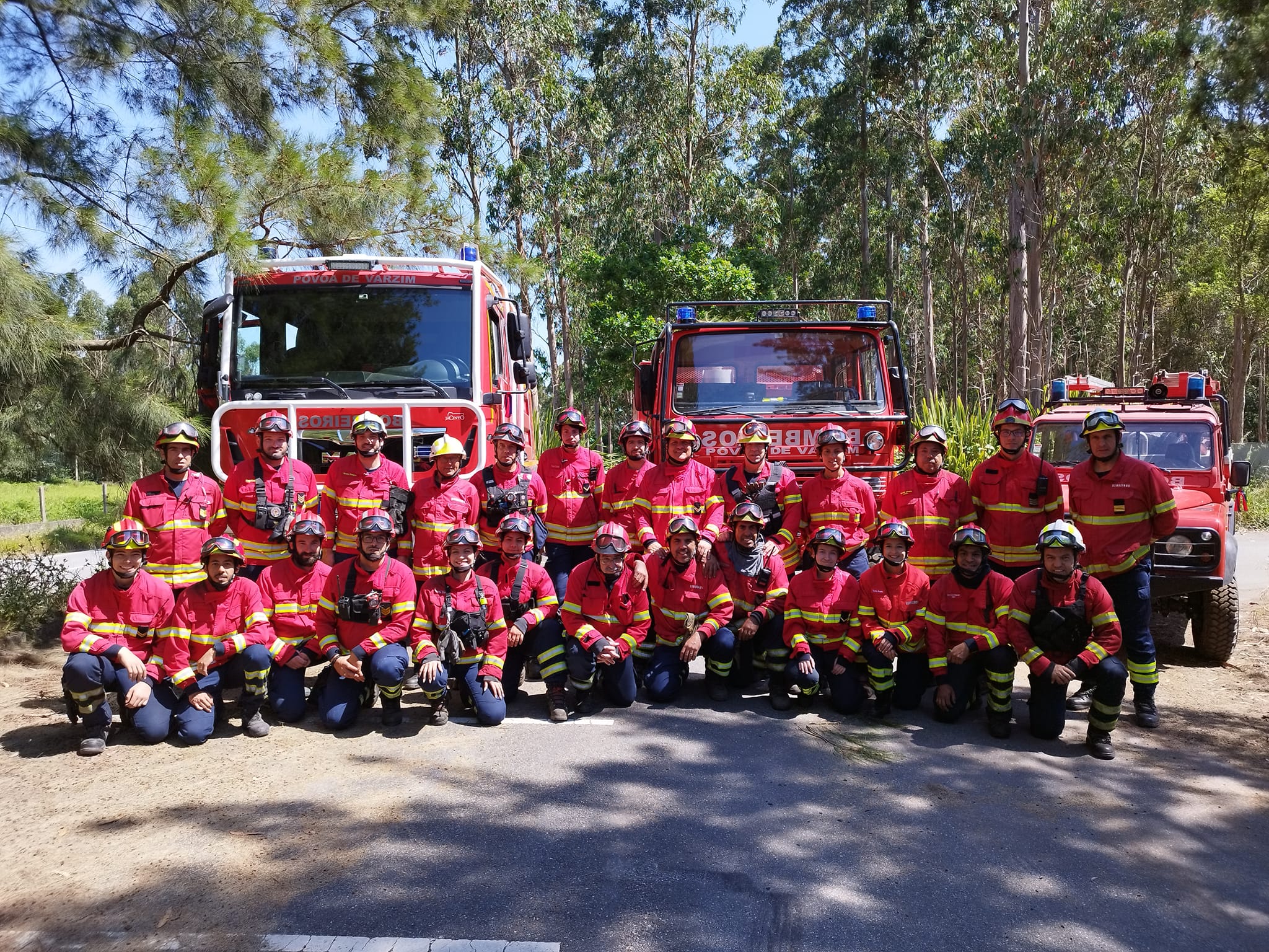 Bombeiros em ação